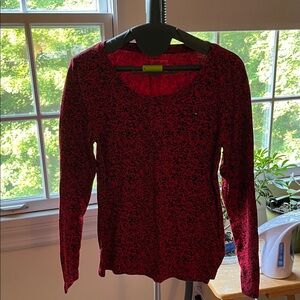 Tommy Hilfiger Red and Black Patterned Top